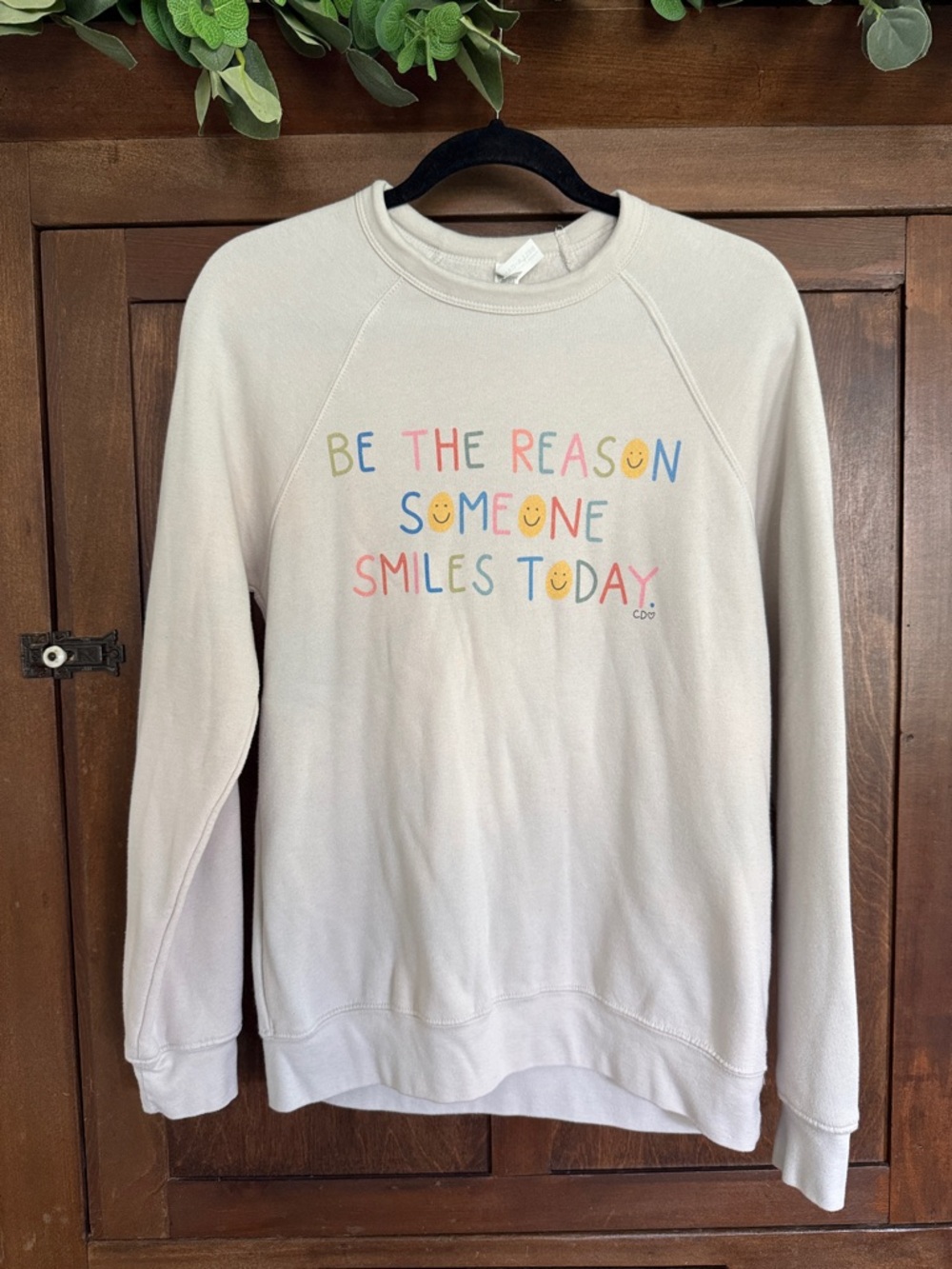 Bella+Canvas Cream Crewneck with Multicolor Lettering